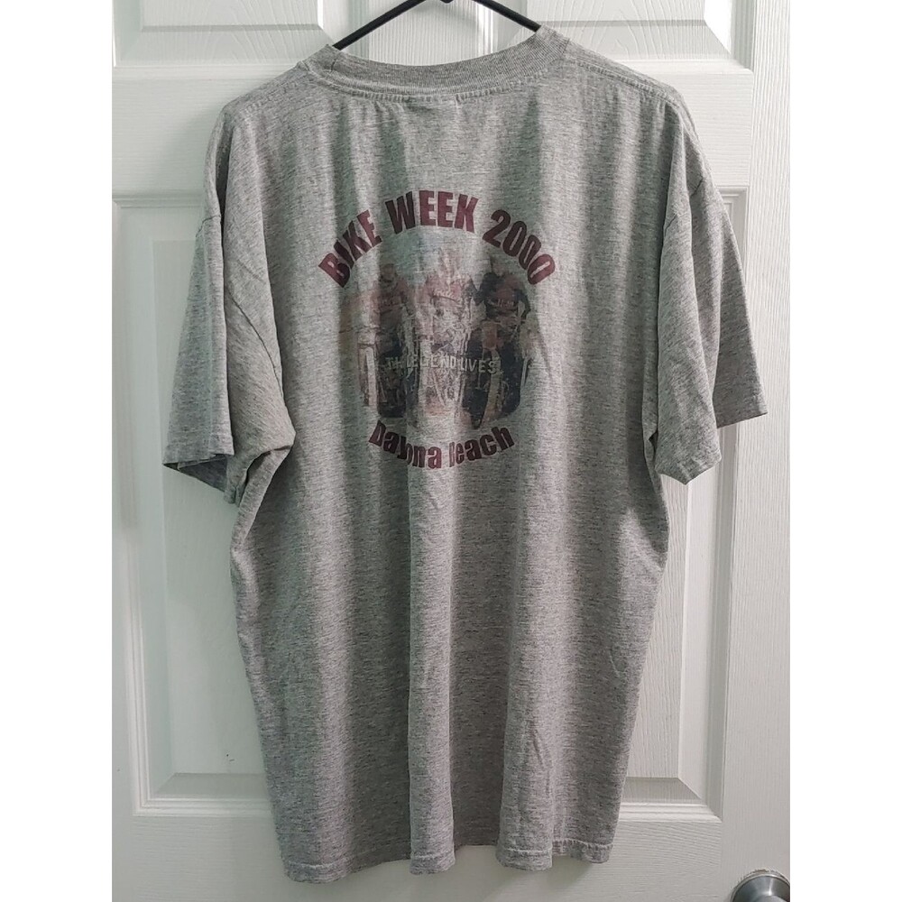 Vintage Y2K Indian Motorcycle T Shirt Unisex XL Bike Week 2000 Heather Grey Tee